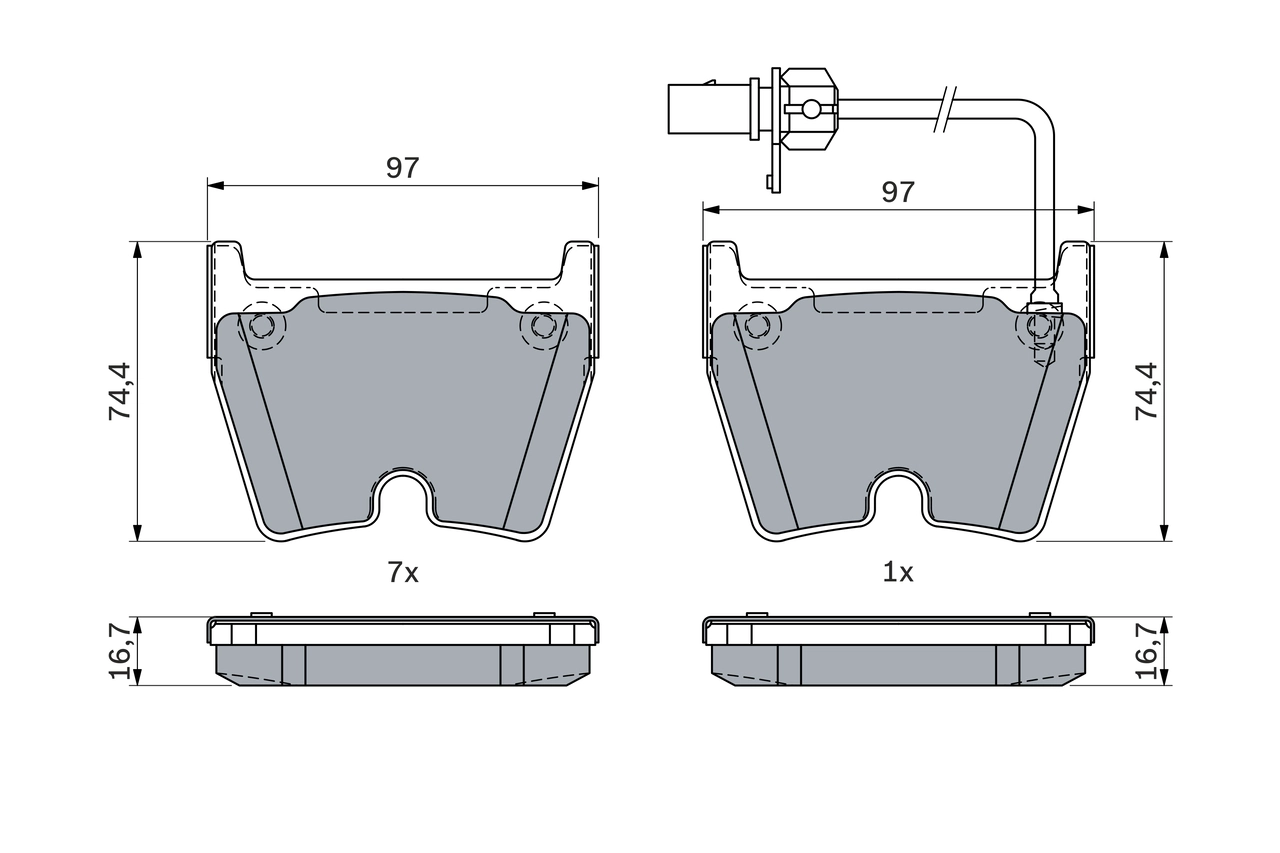 Bremsbelagsatz, Scheibenbremse 0 986 424 949