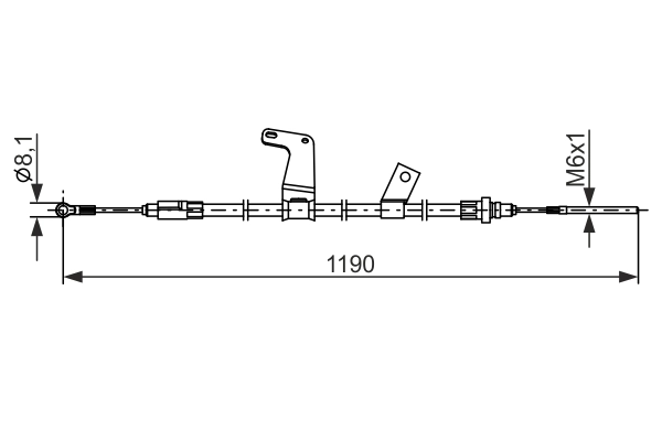 Cable Pull, parking brake 1 987 482 834