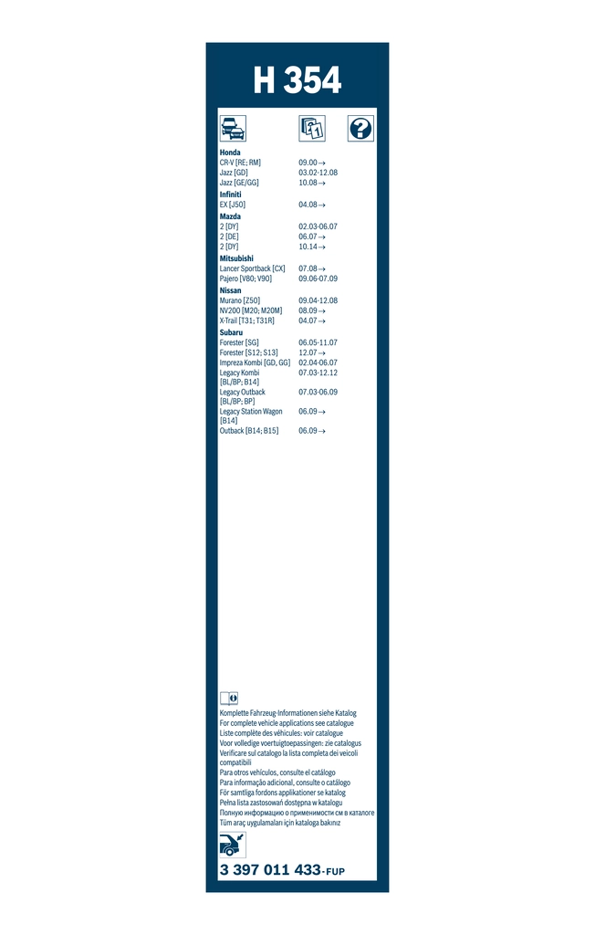 Wiper Blade Rear 3 397 011 433