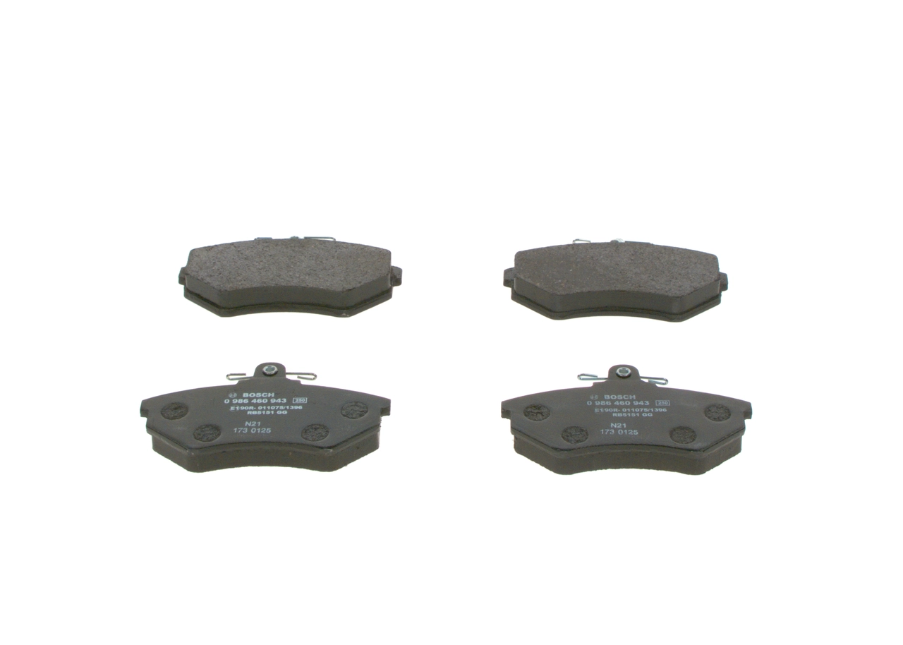 Brake Pad Set, disc brake 0 986 460 943
