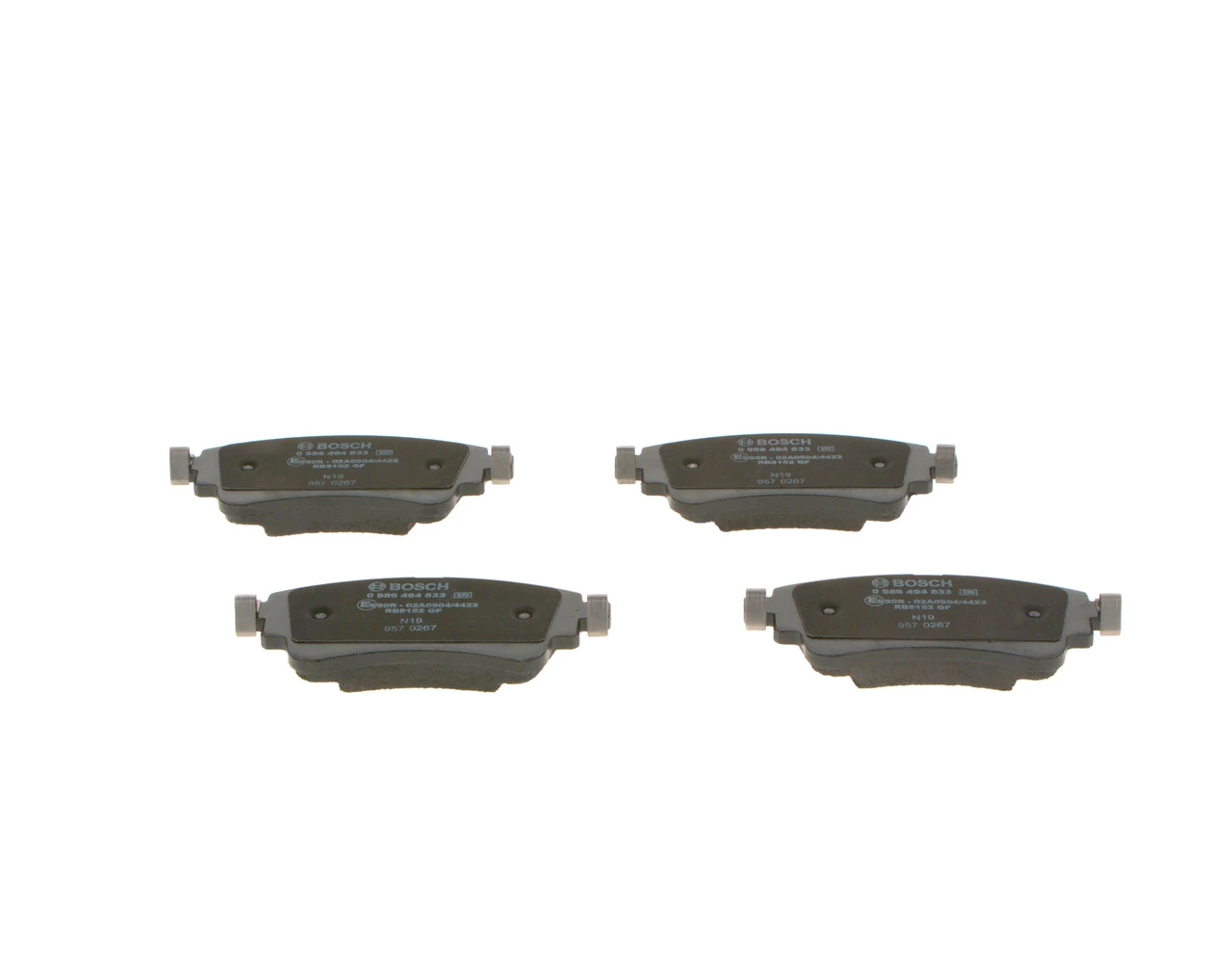 Brake Pad Set, disc brake 0 986 494 833