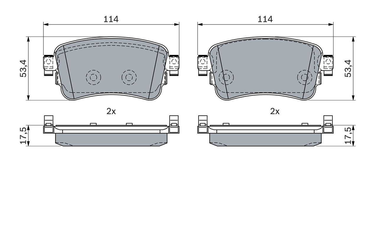 브레이크 패드 세트, 디스크 브레이크 0 986 424 437