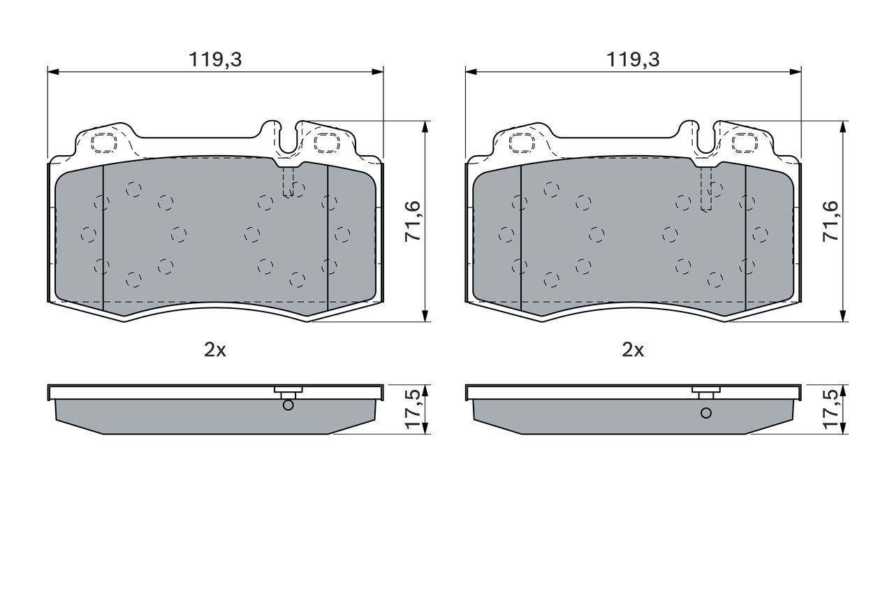 Brake Pad Set, disc brake 0 986 494 576