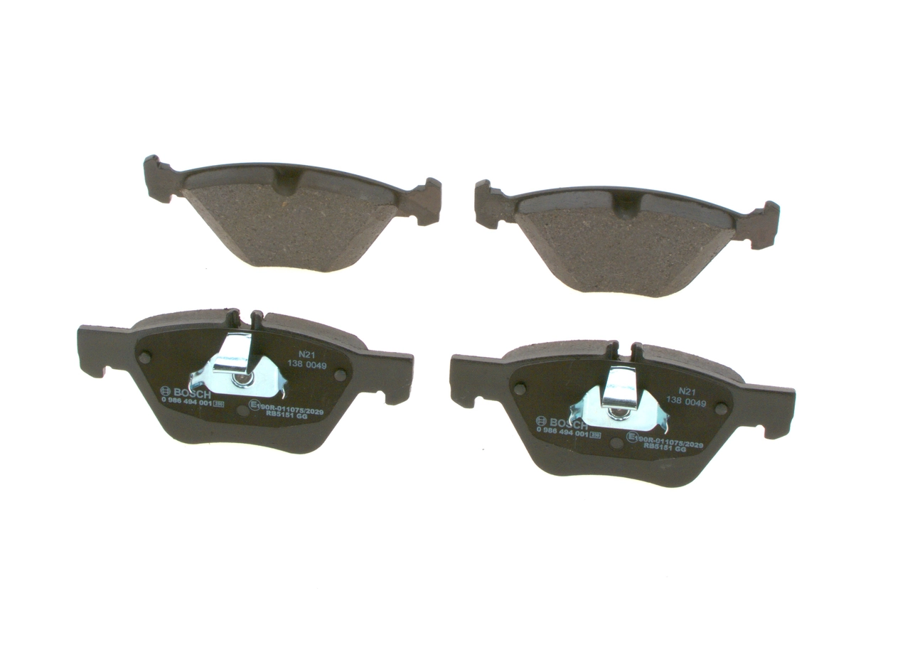 Brake Pad Set, disc brake 0 986 494 001