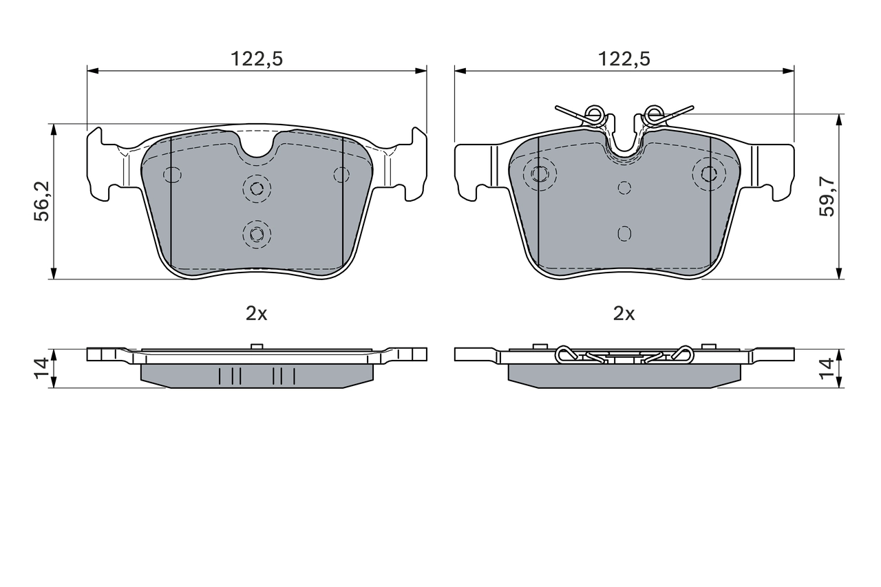 Brake Pad Set, disc brake 0 986 460 034