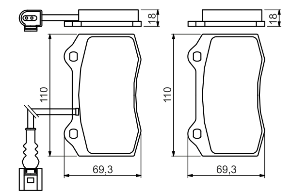 Brake Pad Set, disc brake 0 986 494 367