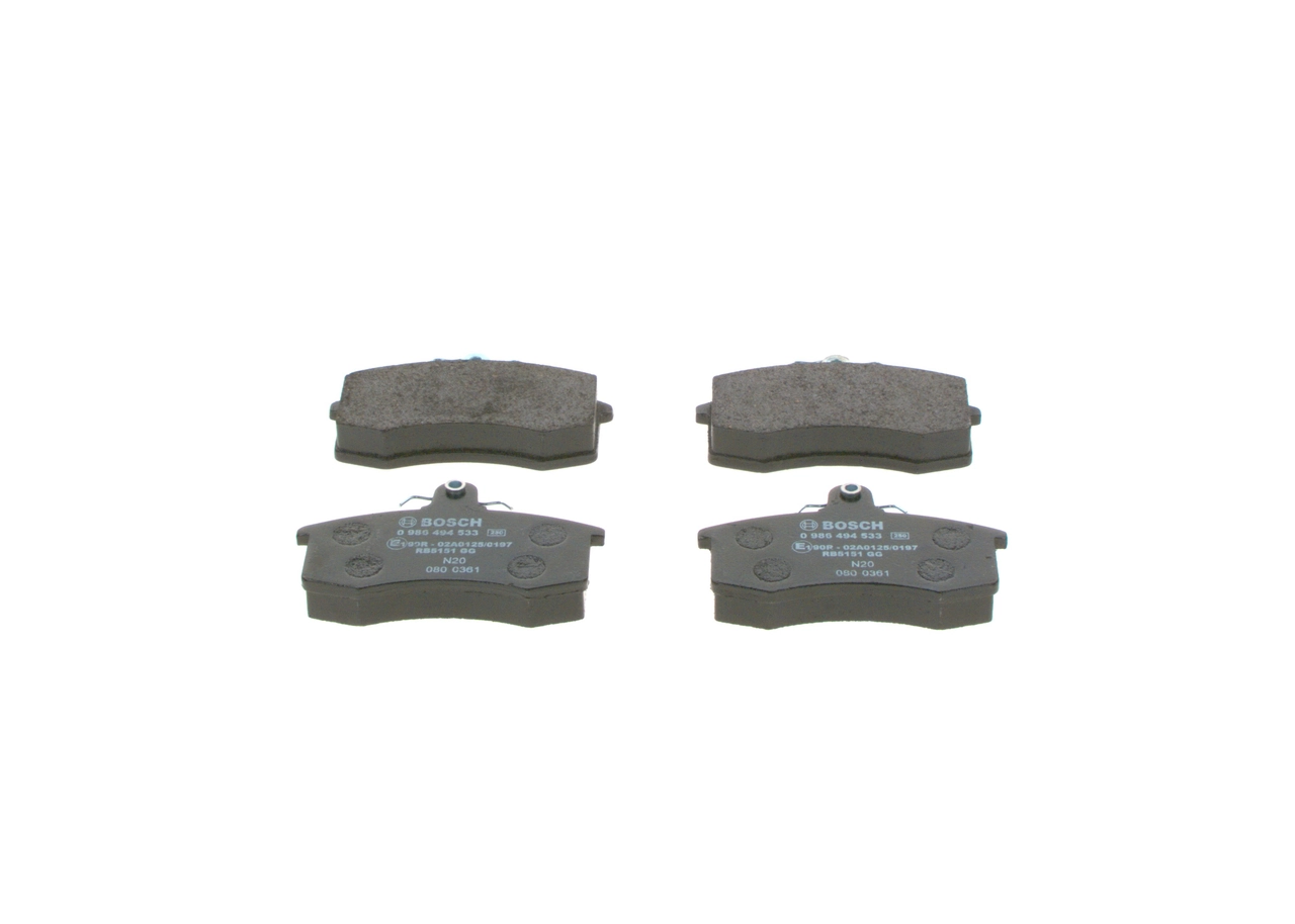 Brake Pad Set, disc brake 0 986 494 533