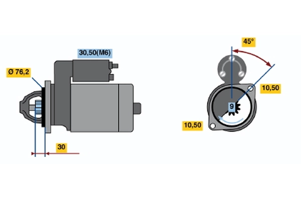 BOSCH 0 001 107 073 Starter