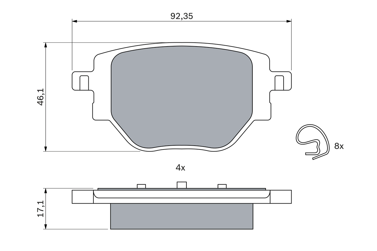 Brake Pad Set, disc brake 0 986 424 988