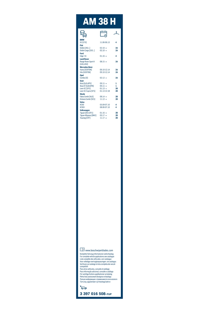 BOSCH 3 397 016 508 Wiper Blade