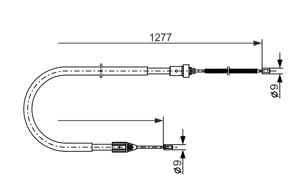 BOSCH 1 987 477 645 Cable Pull, parking brake