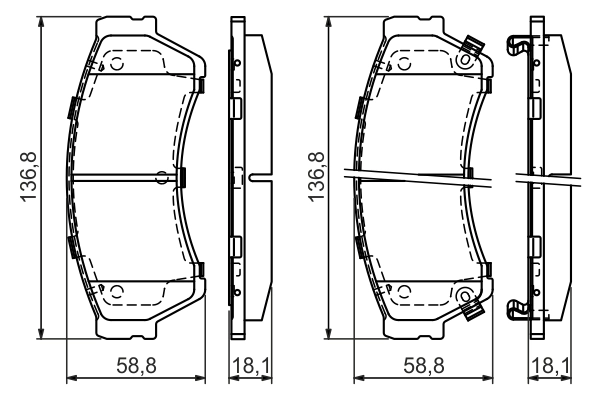BOSCH 0 986 494 221 Brake Pad Set, disc brake