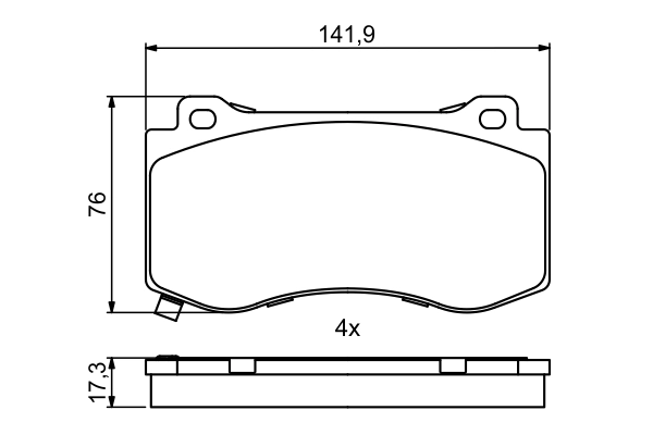 Brake Pad Set, disc brake 0 986 494 870