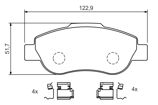 Brake Pad Set, disc brake 0 986 424 786