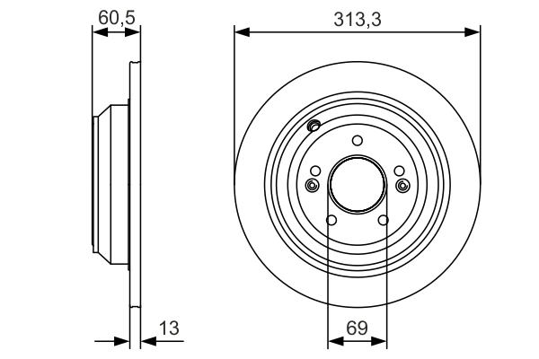 BOSCH 0 986 479 C27 Brake Disc