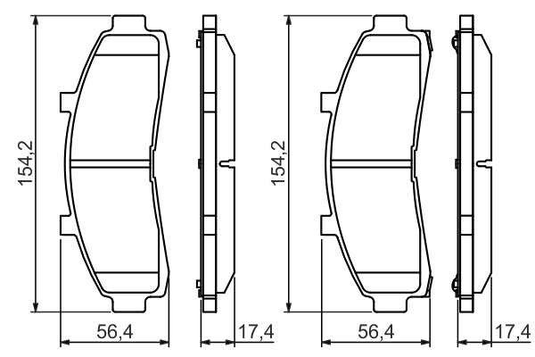 Brake Pad Set, disc brake 0 986 424 656