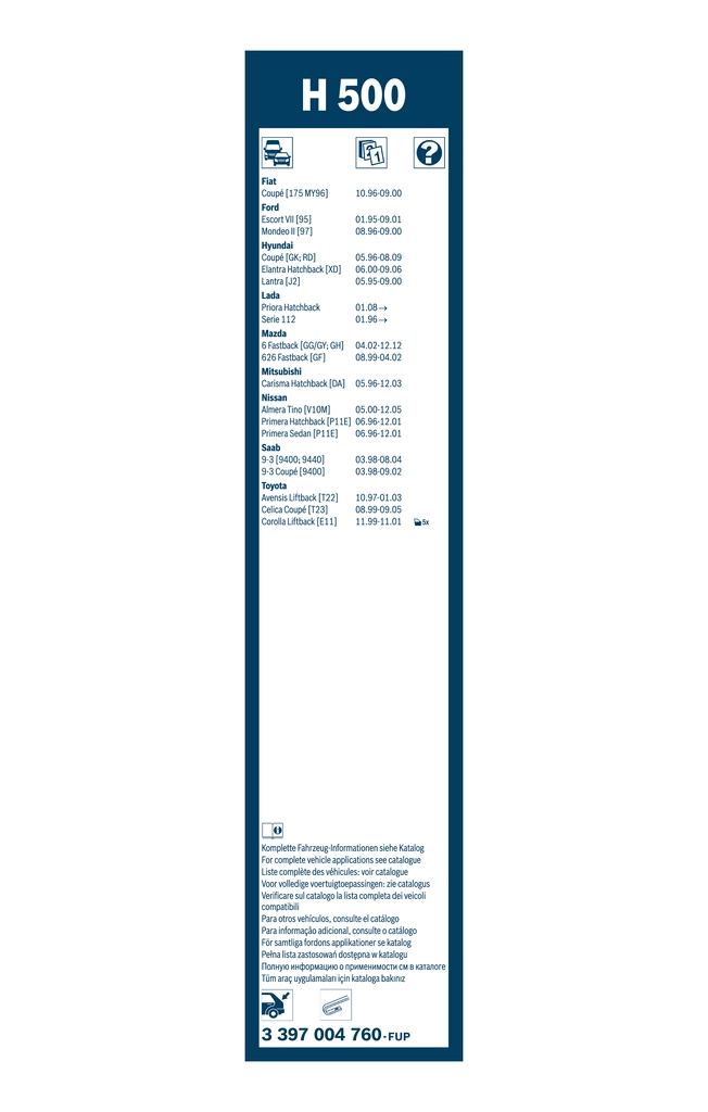 Wiper Blade Twin 3 397 004 760