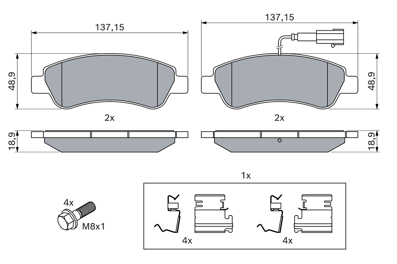 Brake Pad Set, disc brake 0 986 494 994