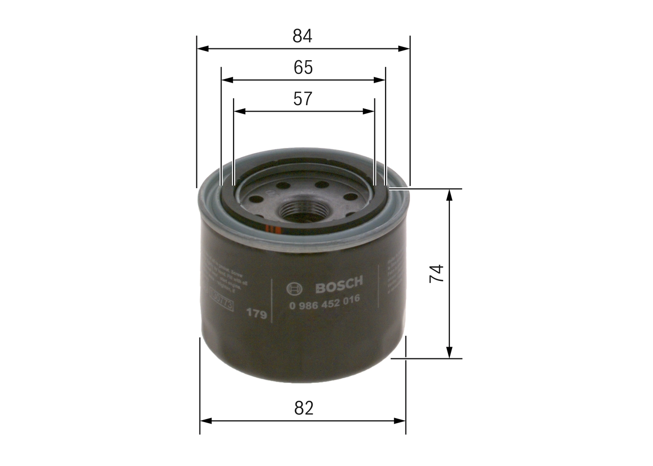 BOSCH 0 986 452 016 Oil Filter