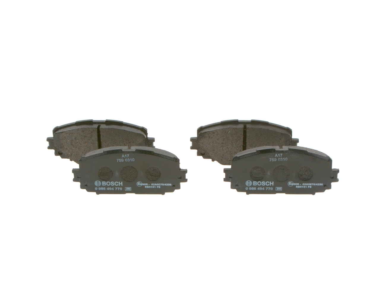 Brake Pad Set, disc brake 0 986 494 770