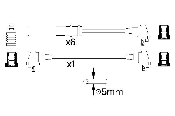 Juego de cables de encendido 0 986 356 937