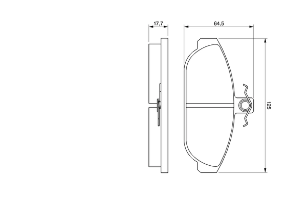 Brake Pad Set, disc brake 0 986 467 400