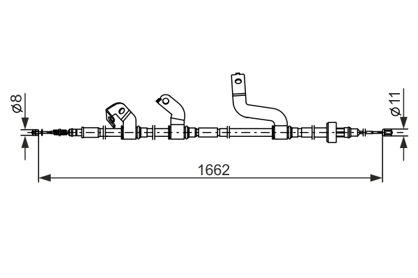 BOSCH 1 987 482 840 Cable Pull, parking brake