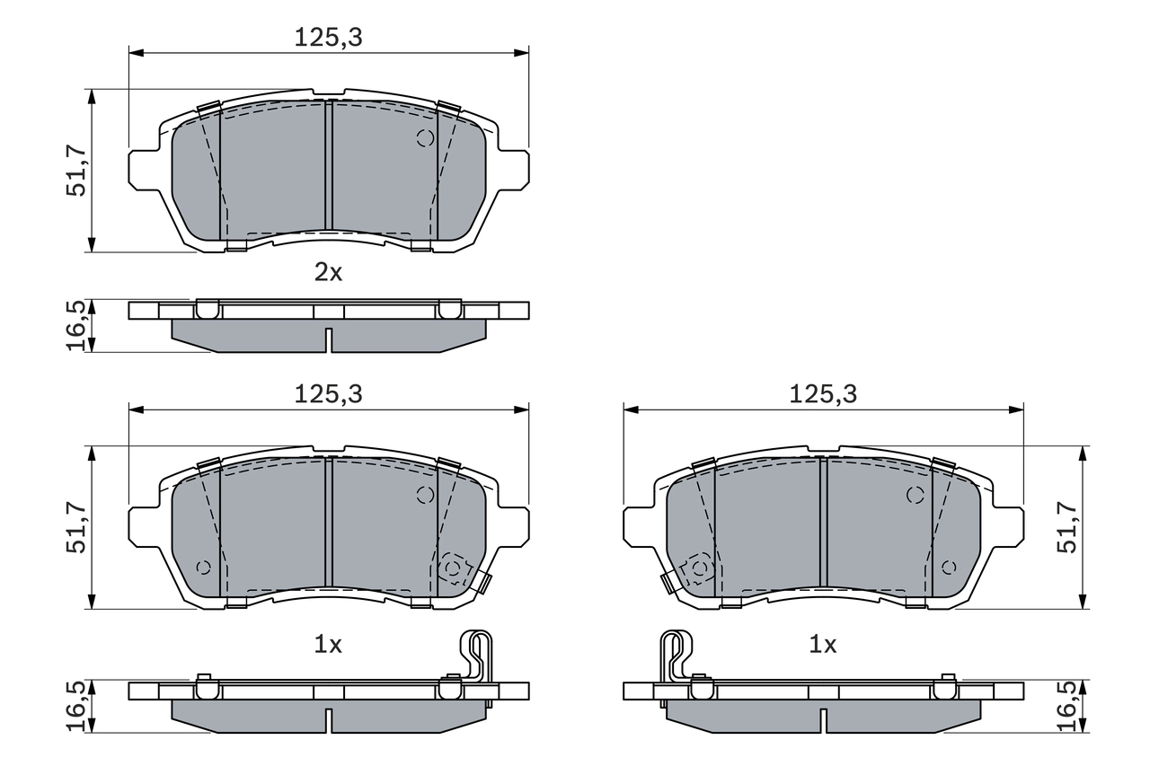 Brake Pad Set, disc brake 0 986 494 904