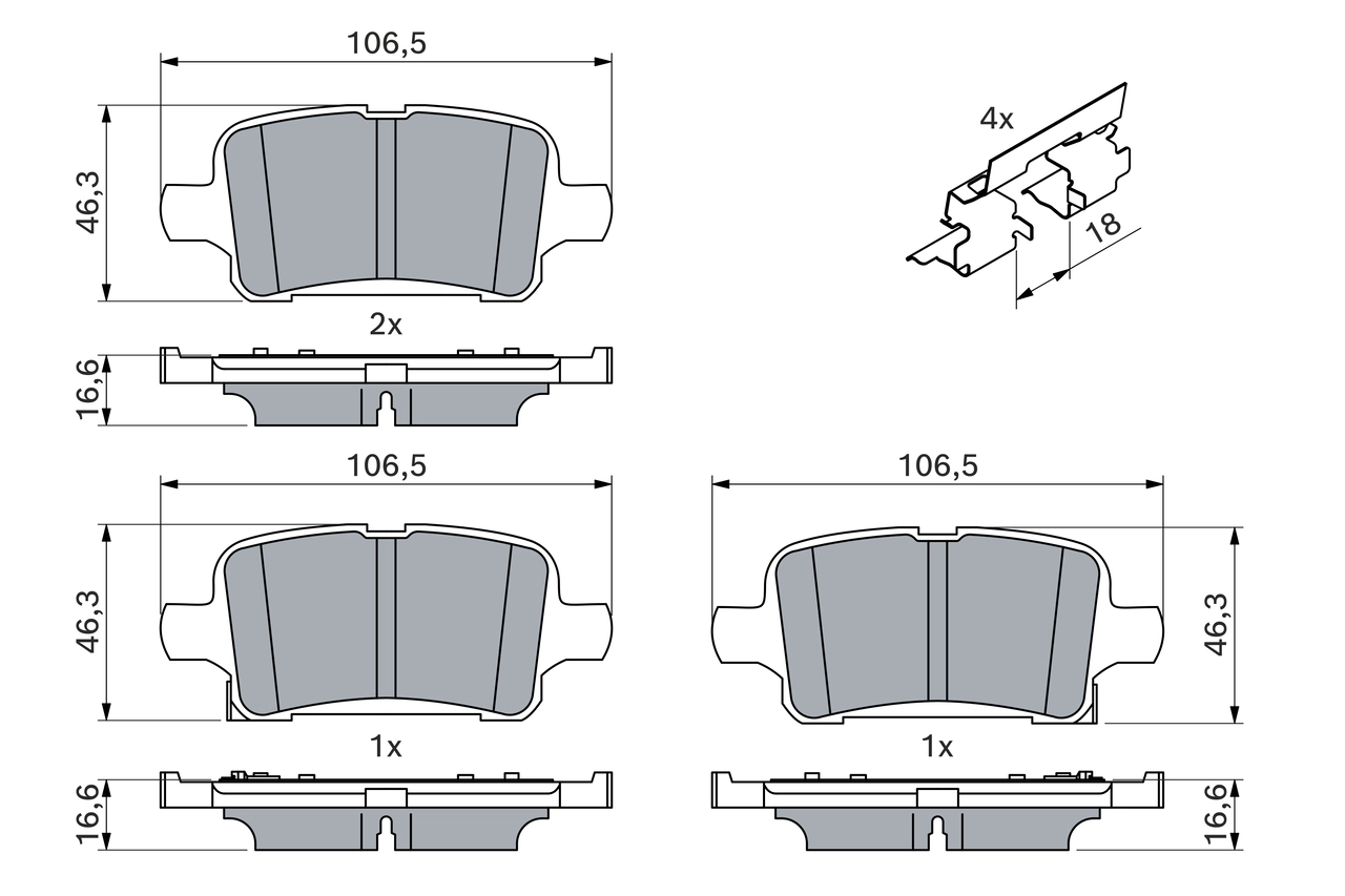 Brake Pad Set, disc brake 0 986 424 839