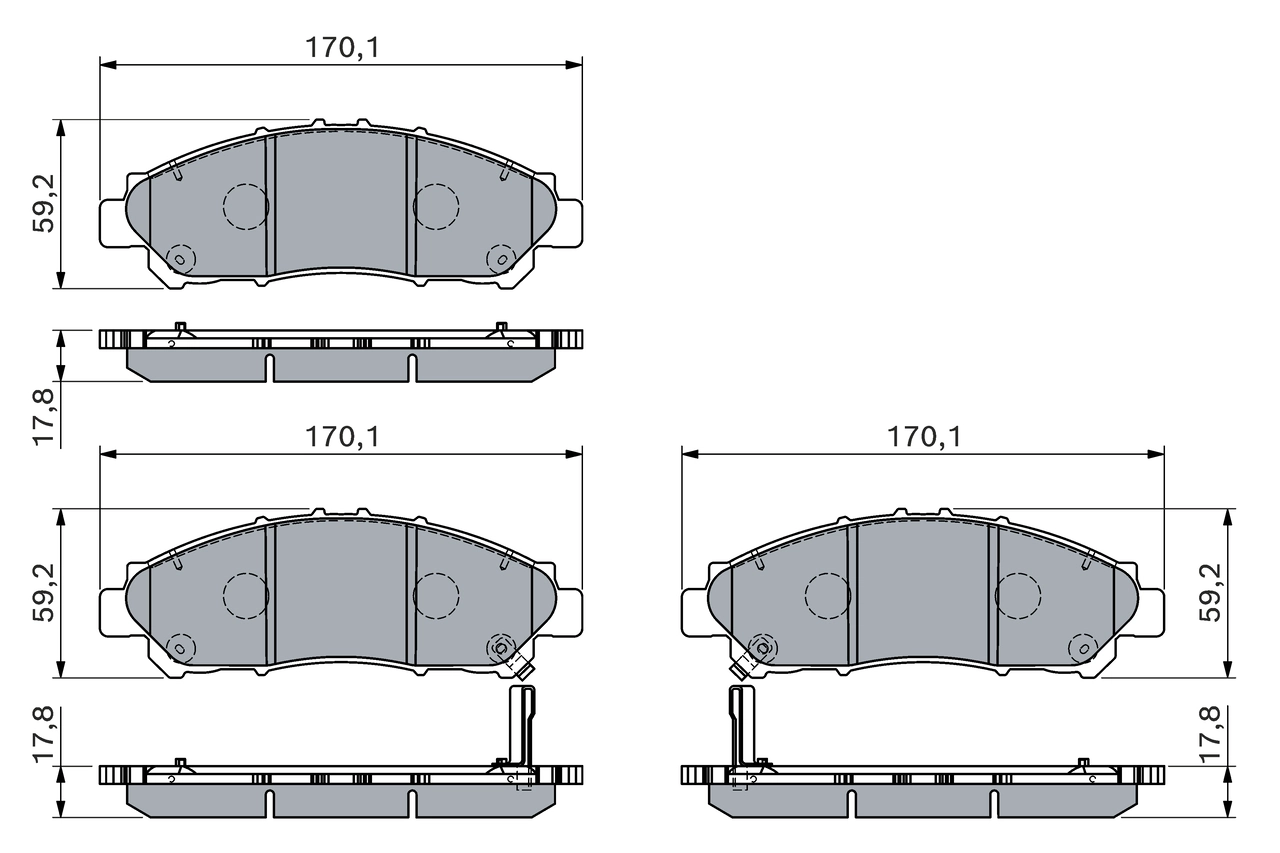 BOSCH 0 986 460 117 Brake Pad Set, disc brake