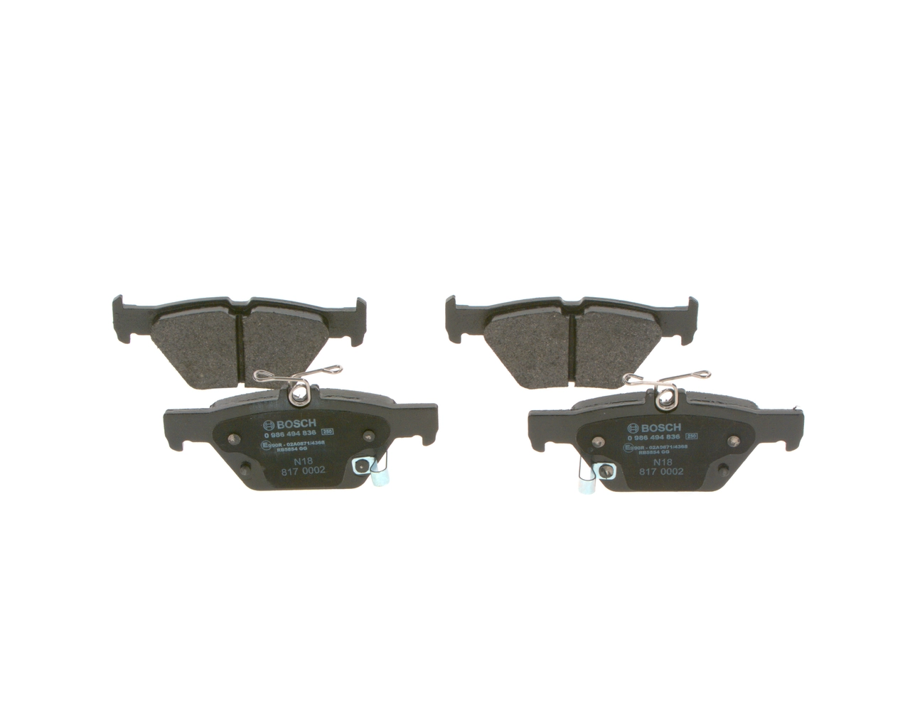 Brake Pad Set, disc brake 0 986 494 836