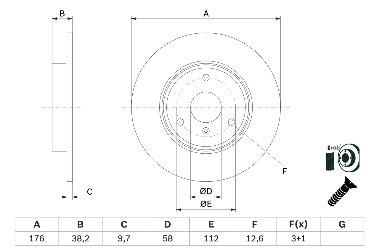 Brake Disc 0 986 479 E74