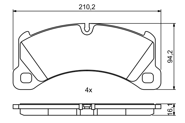 Brake Pad Set, disc brake 0 986 494 757