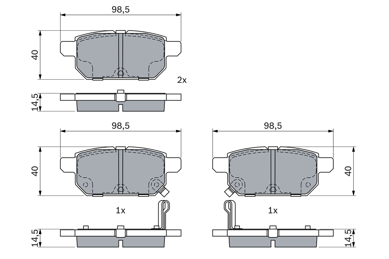 Brake Pad Set, disc brake 0 986 494 748