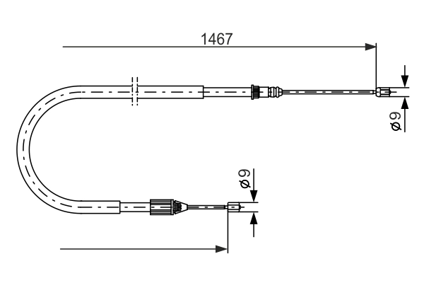 BOSCH 1 987 477 937 Cable Pull, parking brake