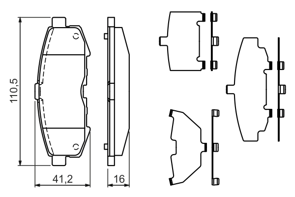 BOSCH 0 986 494 319 Brake Pad Set, disc brake