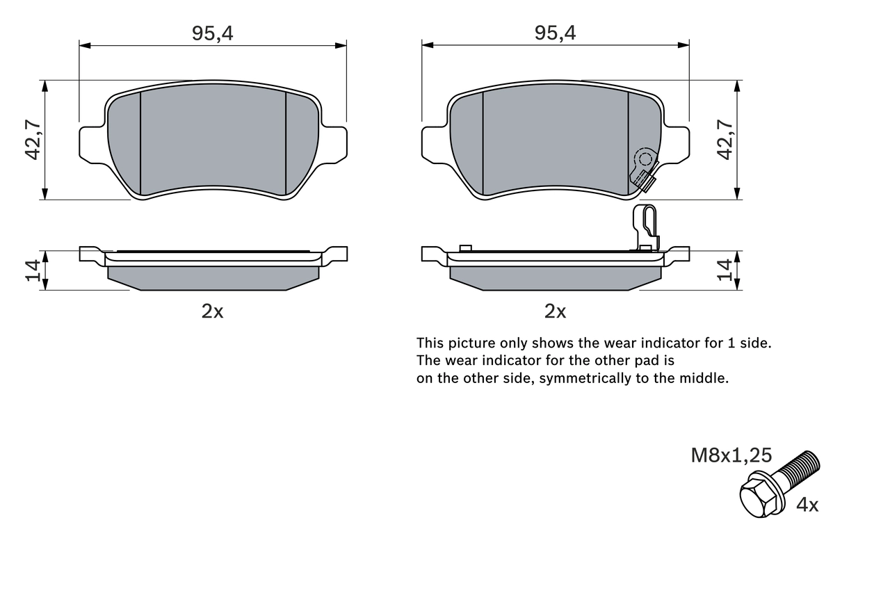 Brake Pad Set, disc brake 0 986 424 646