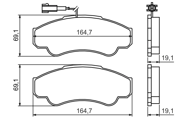 Brake Pad Set, disc brake 0 986 424 769