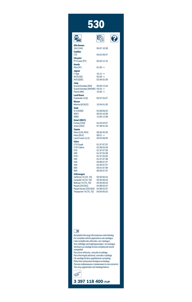 Wiper Blade Twin 3 397 118 400