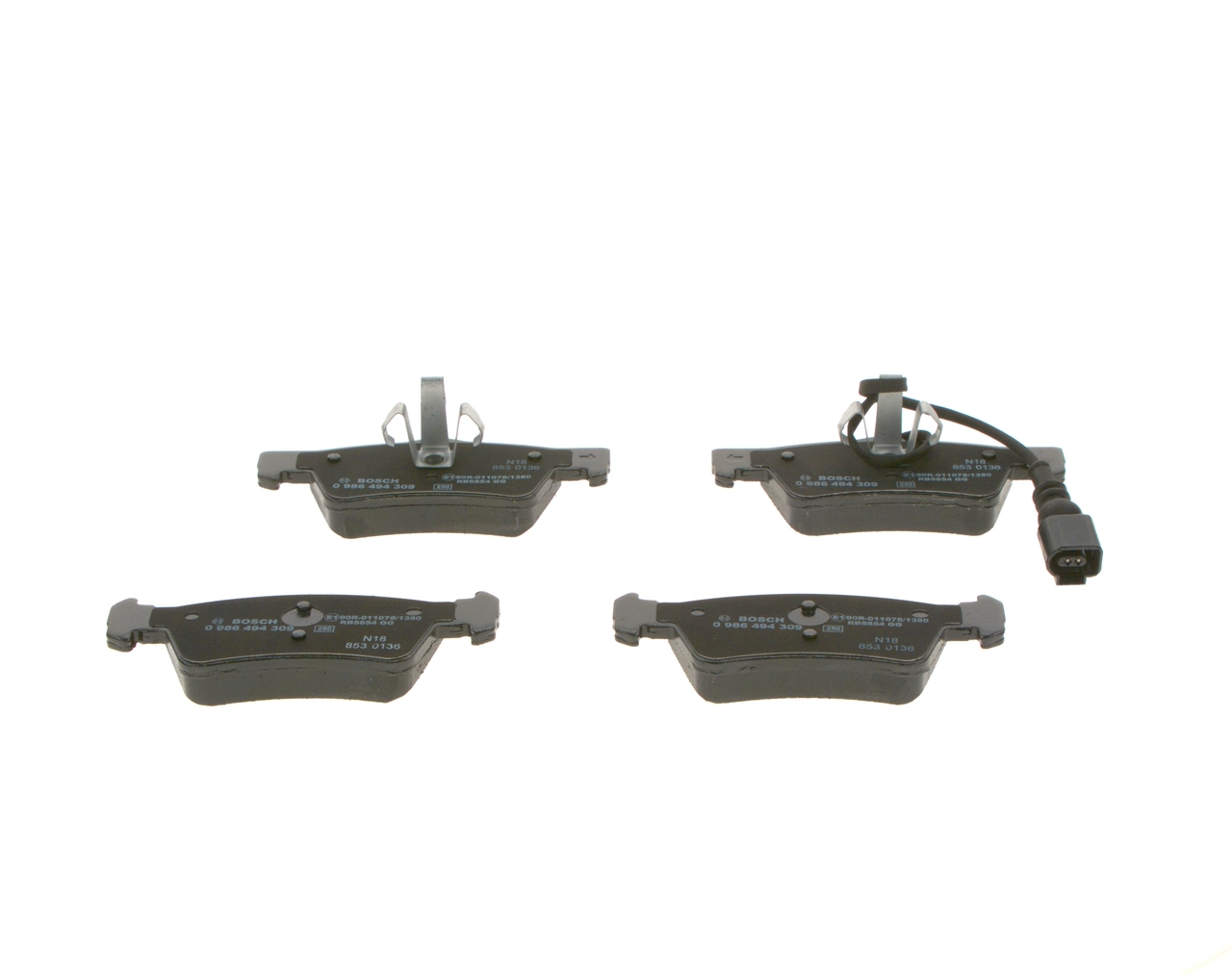 Brake Pad Set, disc brake 0 986 494 309