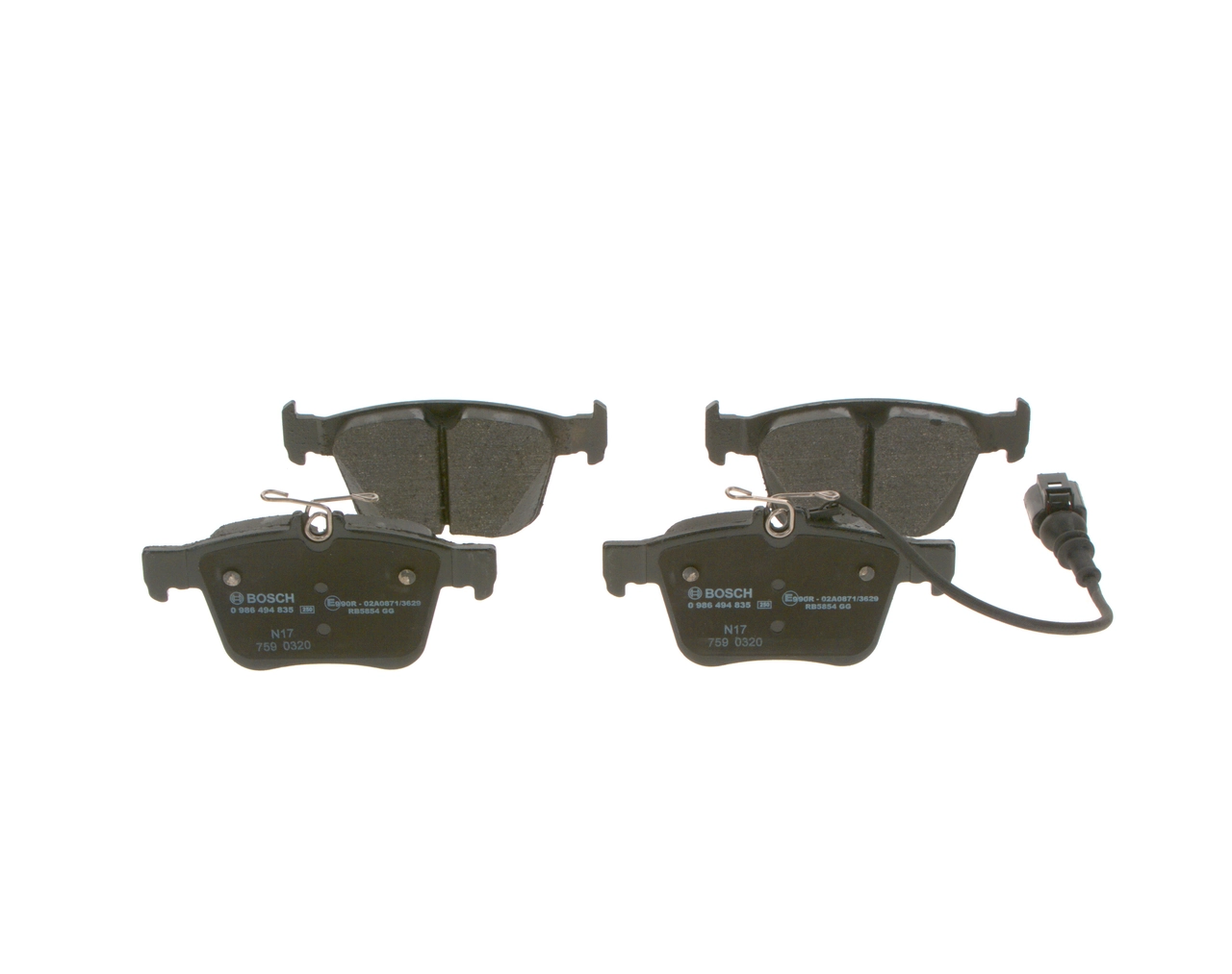 Brake Pad Set, disc brake 0 986 494 835