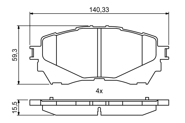 Brake Pad Set, disc brake 0 986 494 793