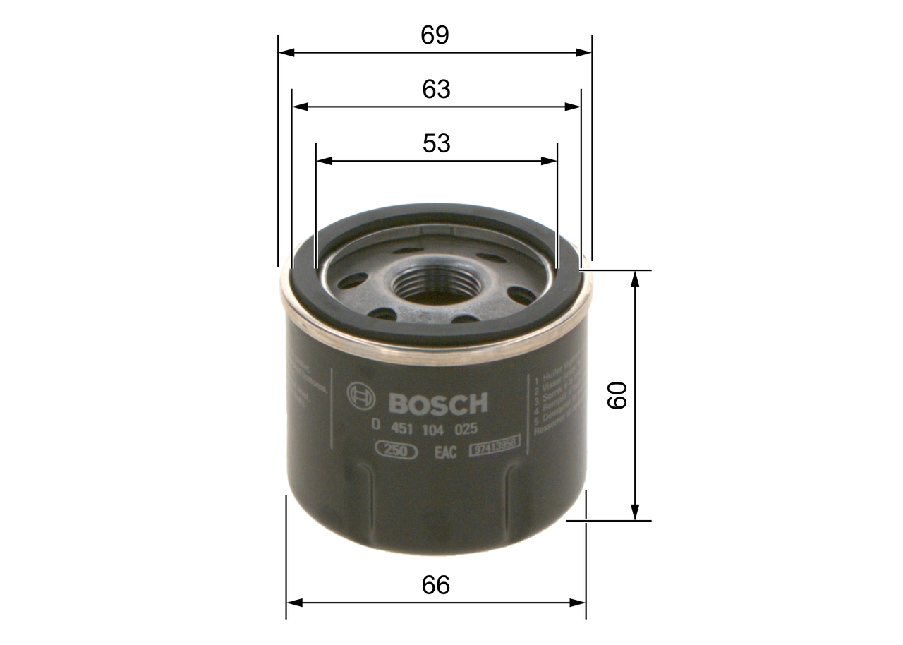 Oil Filter 0 451 104 025