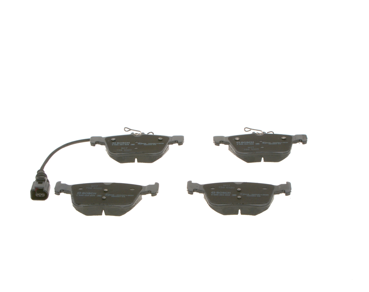 Brake Pad Set, disc brake 0 986 494 835