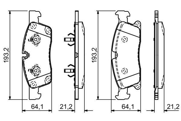 Brake Pad Set, disc brake 0 986 494 672