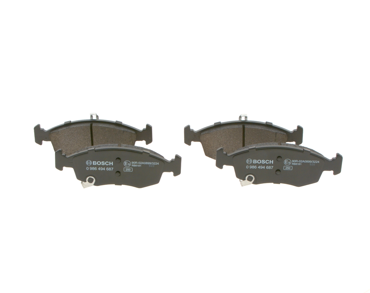 Brake Pad Set, disc brake 0 986 494 687