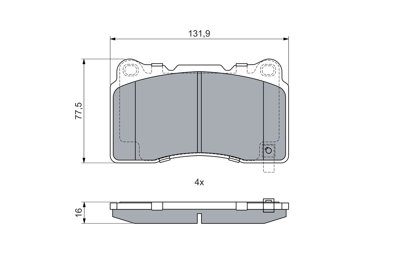 Brake Pad Set, disc brake 0 986 424 852