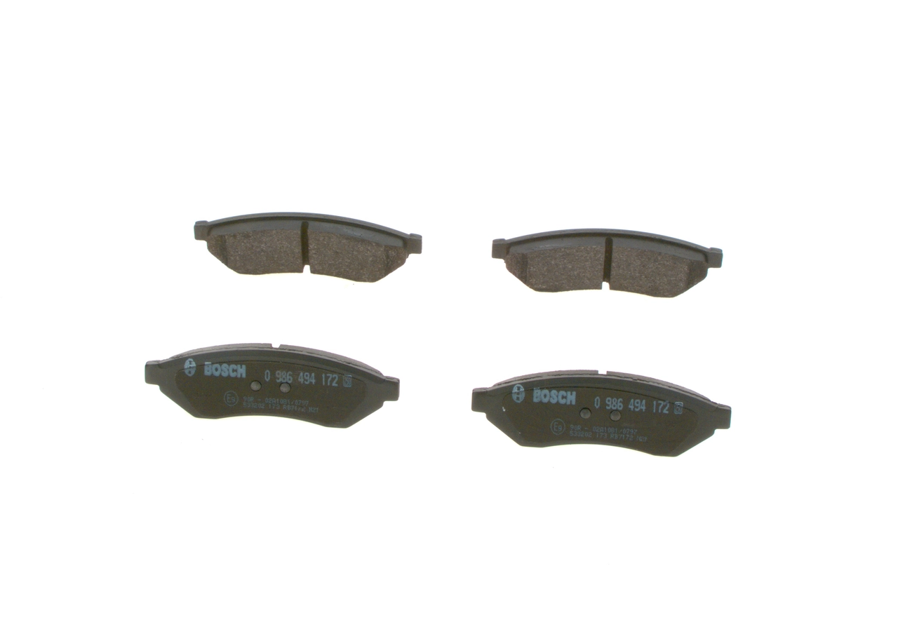 Brake Pad Set, disc brake 0 986 494 172