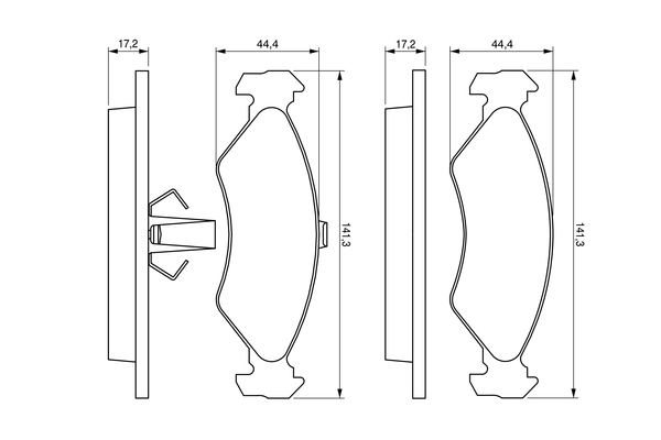 Brake Pad Set, disc brake 0 986 424 416