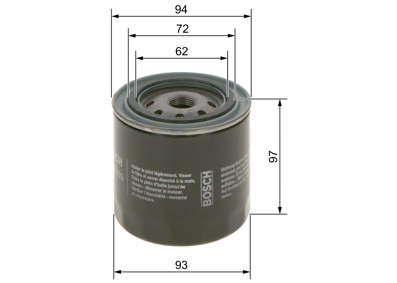 Oil Filter 0 986 452 003